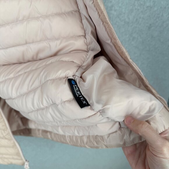 Duluth Womens Down Right Long Vest Size L Peach Pink Full Zip Pockets Warm EUC - Picture 12 of 16